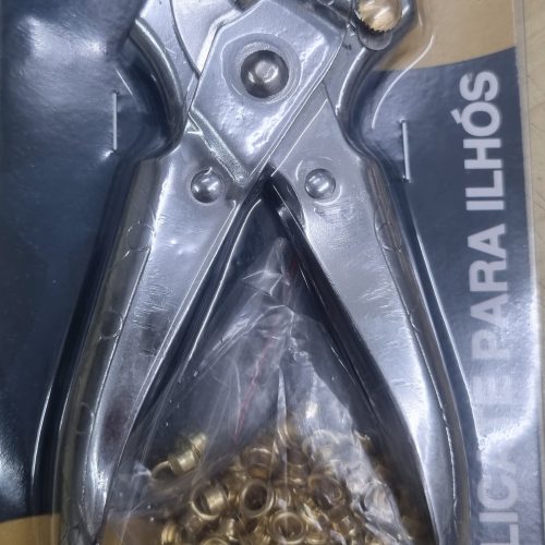 Alicate 2 em 1 Para Furar e Aplicar Ilhos