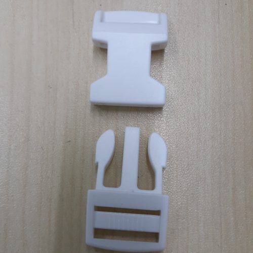Fecho engate rápido branco p/ bolsas e mochilas 15mm