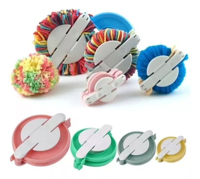 D_NQ_NP_2X_607690-MLB82588946319_022025-F-kit-faz-pompom-fazer-enrolar-pom-pom-4-medidas-artesanato