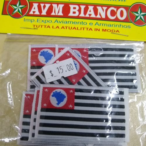 Etiqueta Bordada Bandeira